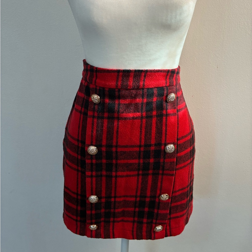 Red Plaid Skirt